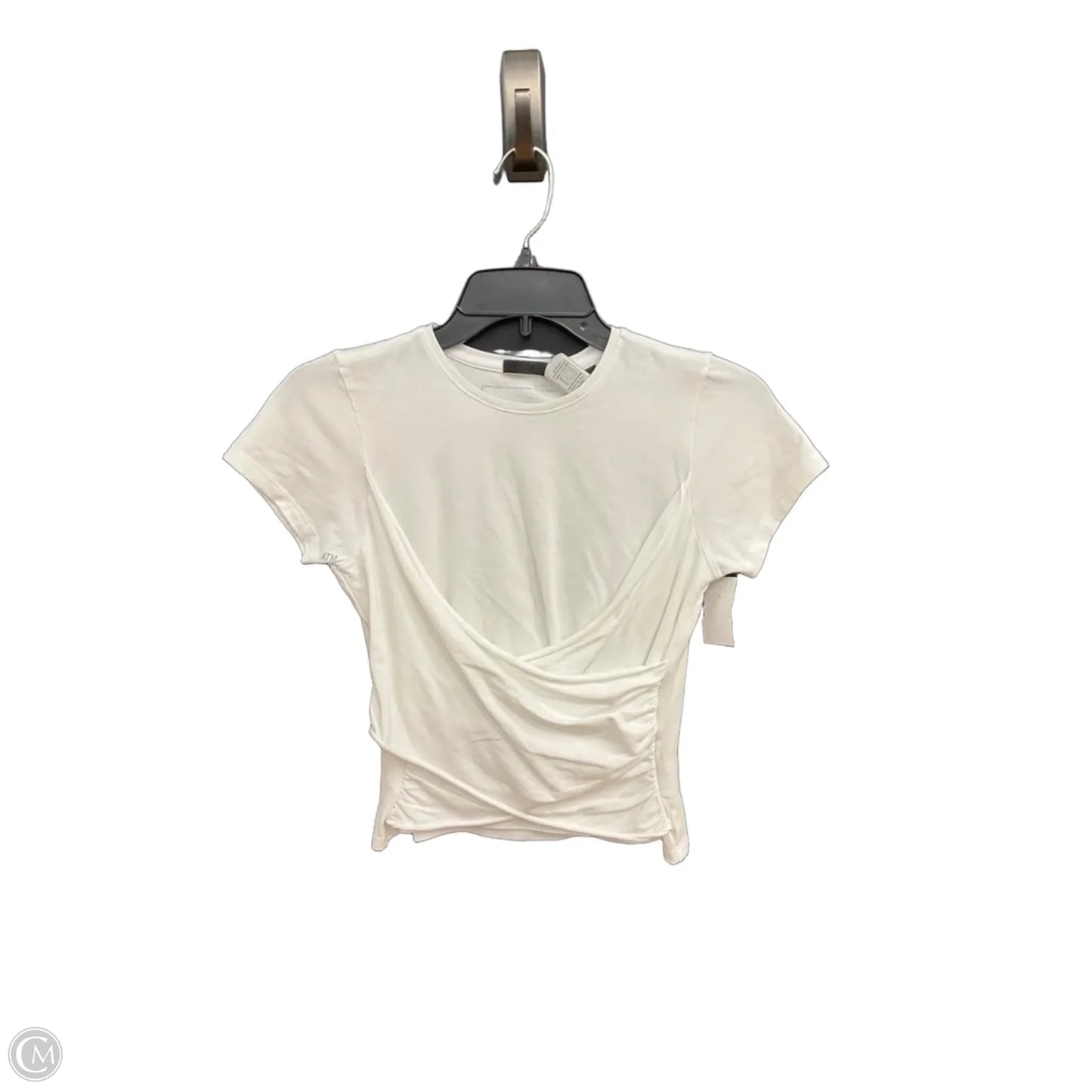 Top Short Sleeve By Atm In White, Size: S