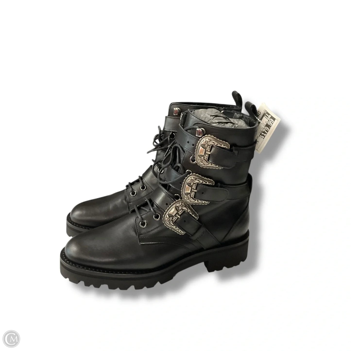 Boots Combat By The Kooples In Black, Size: 7.5