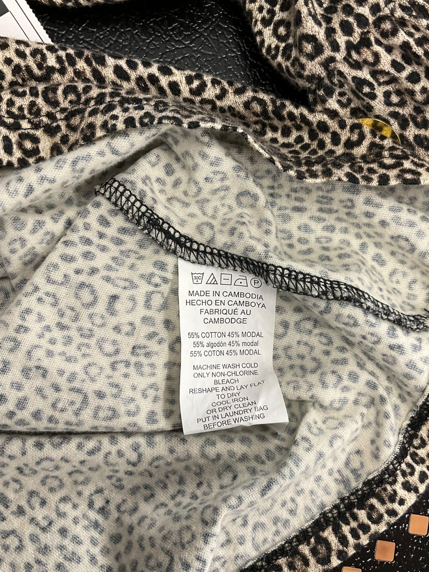 Top 3/4 Sleeve By Michael By Michael Kors In Animal Print, Size: S