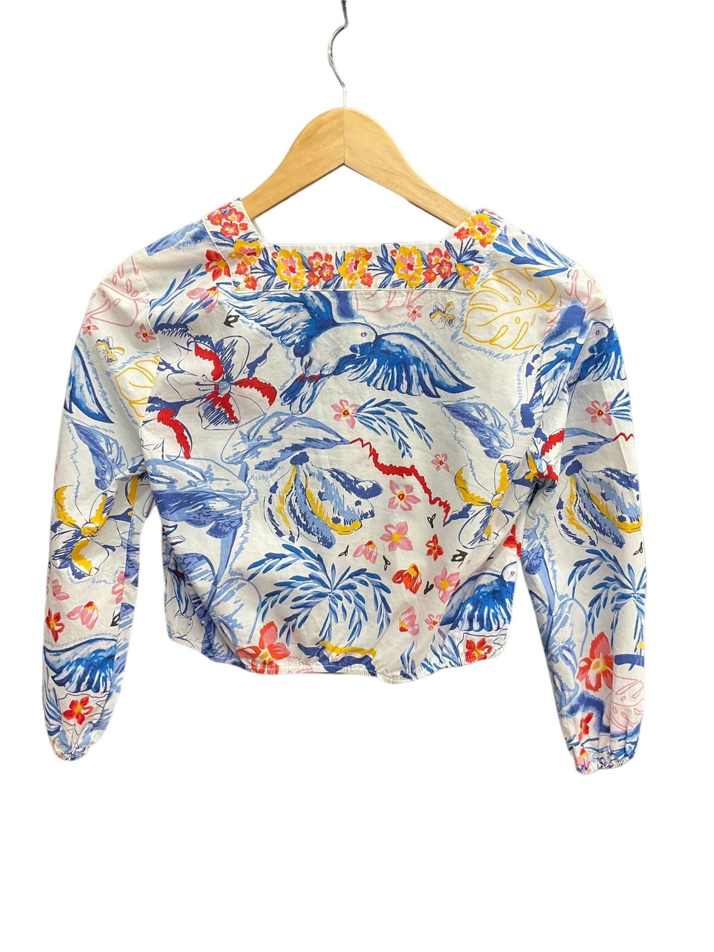 Floral Print Top Long Sleeve Rachel Zoe, Size Xs