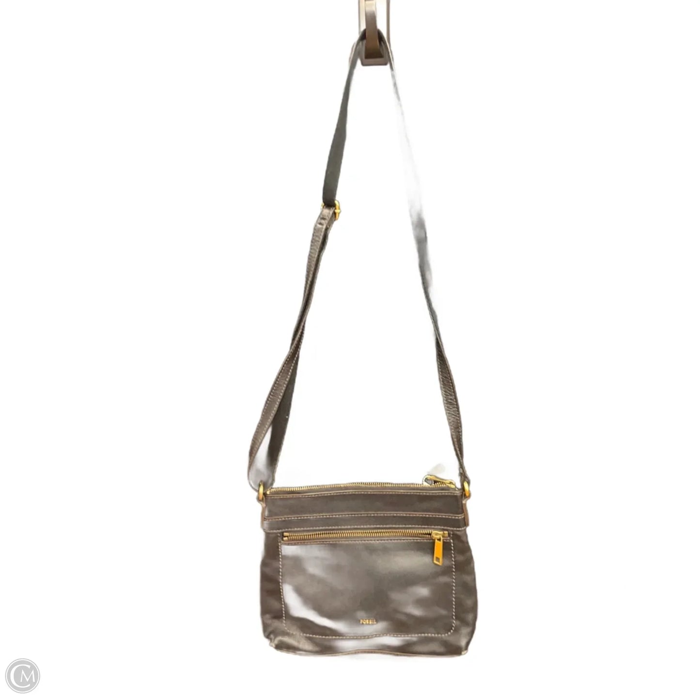 Crossbody Leather By Fossil, Size: Medium