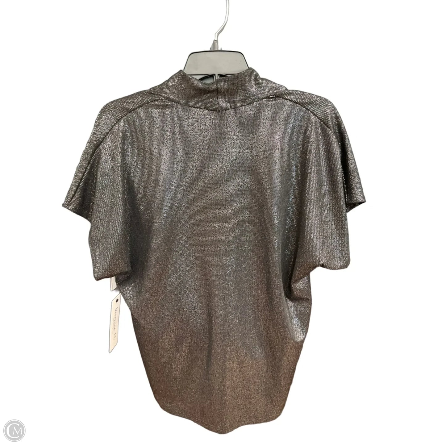 Top Short Sleeve By Veronica M In Silver, Size: Xs