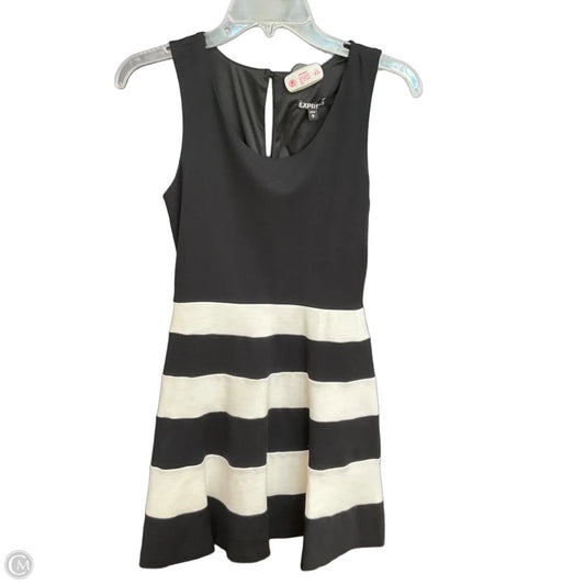 Dress Casual Midi By Express In Black & White, Size: Xs