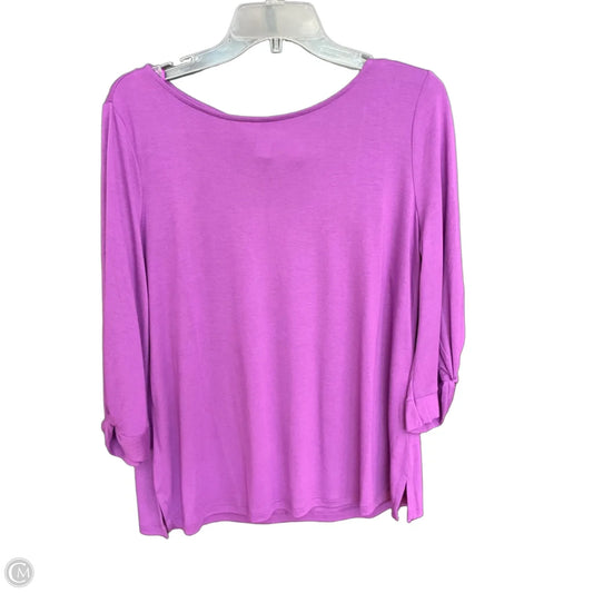 Top 3/4 Sleeve By Liz Claiborne In Purple, Size: Lp