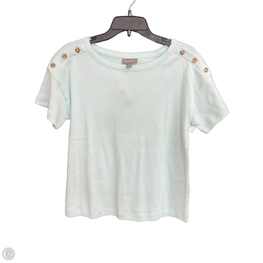 Top Short Sleeve By Style And Co Collection Women In Teal, Size: Lp