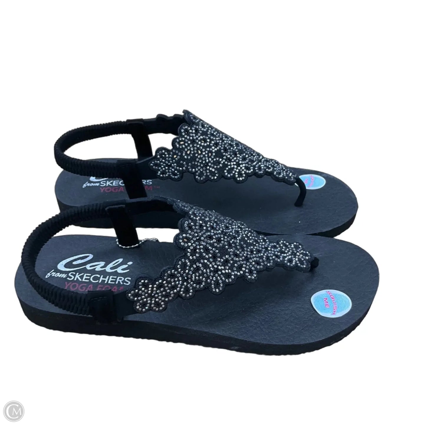 Sandals Flip Flops By Clarks In Black, Size: 10