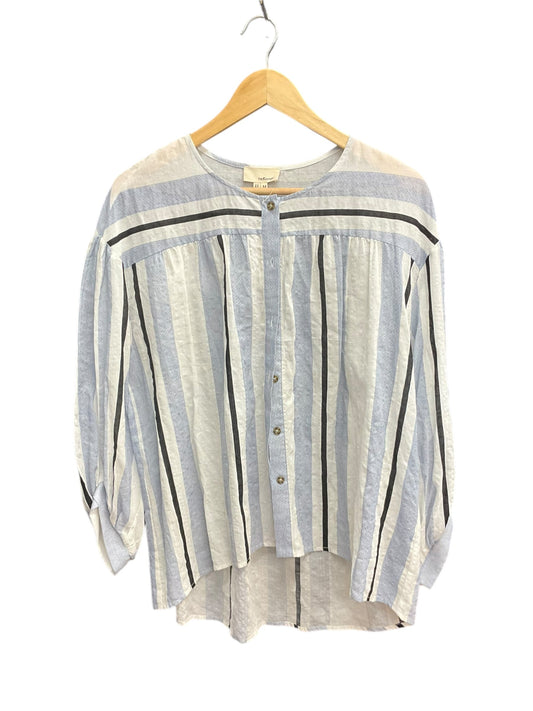 Blouse Long Sleeve By Anthropologie In Striped Pattern, Size: M