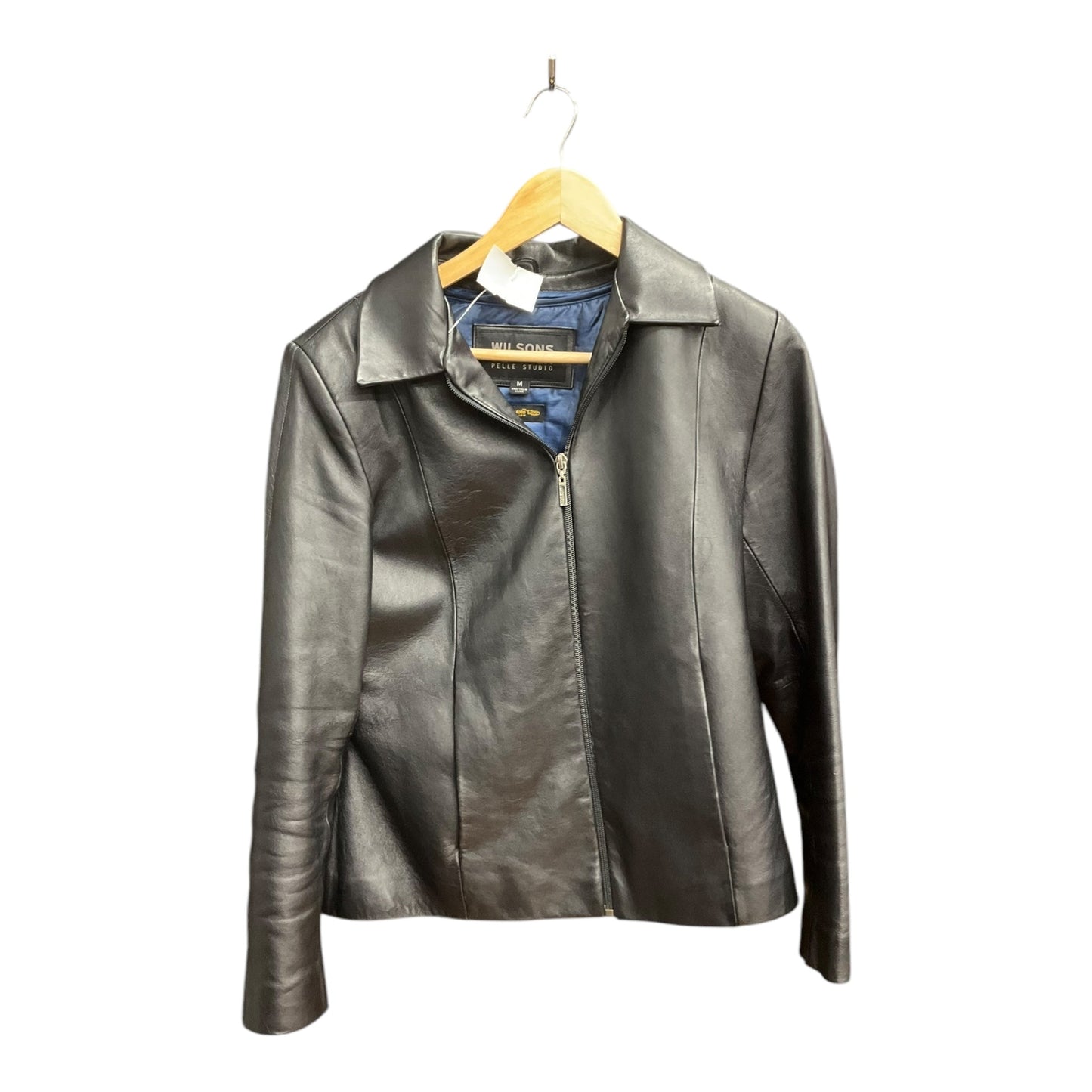 Jacket Leather By Wilsons Leather In Black, Size: M