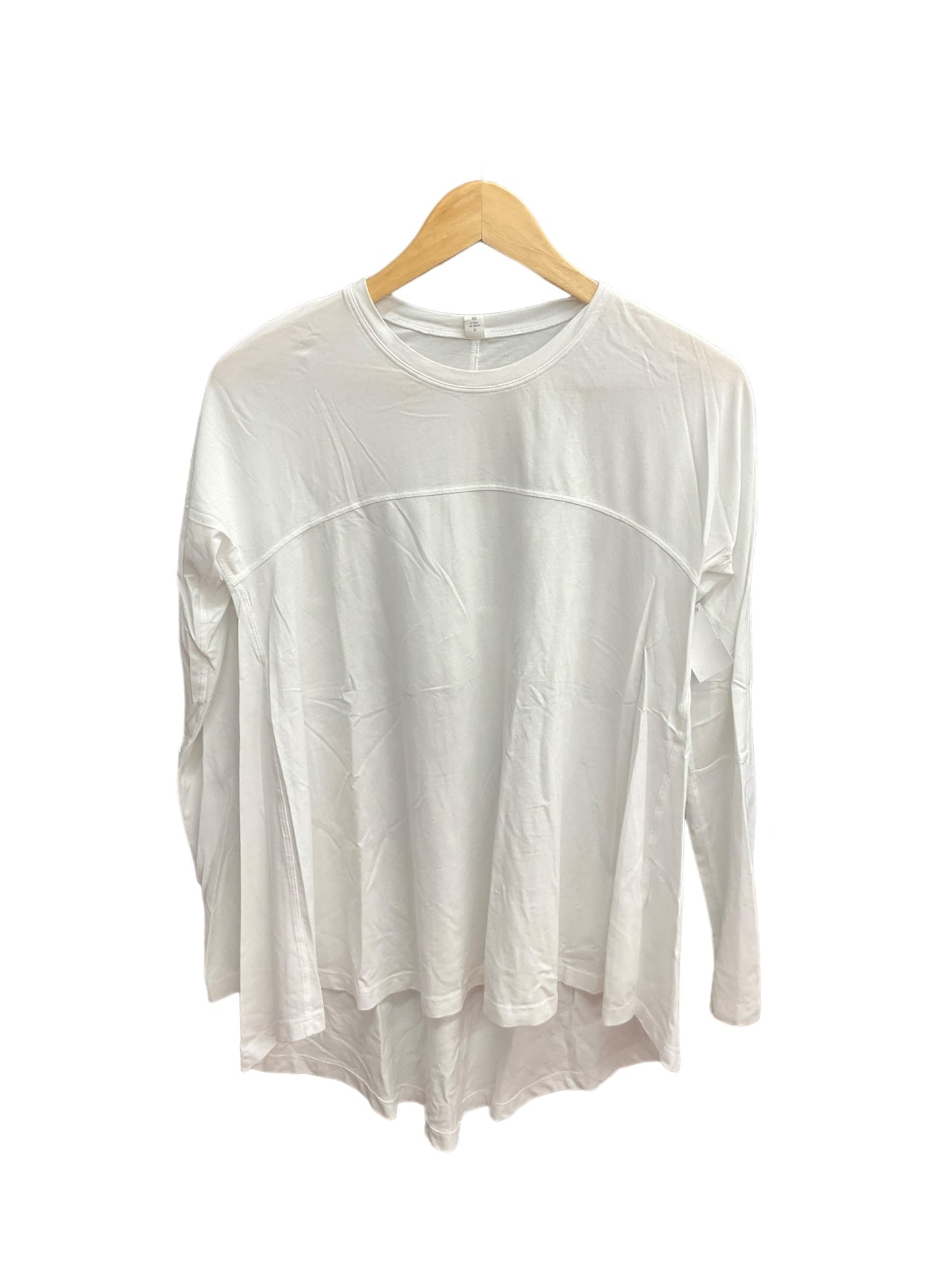 White Athletic Top Long Sleeve Crewneck Lululemon, Size M