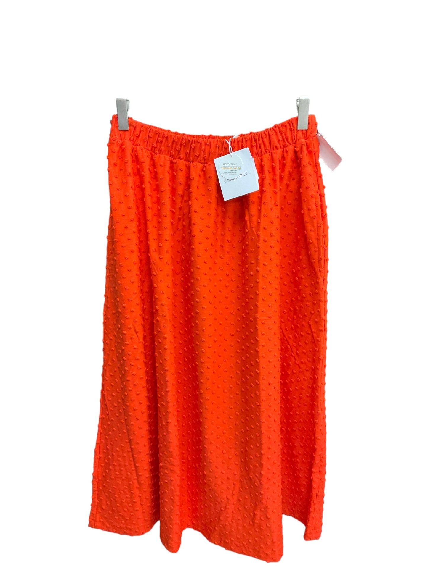 Orange Skirt Midi Clothes Mentor, Size 8