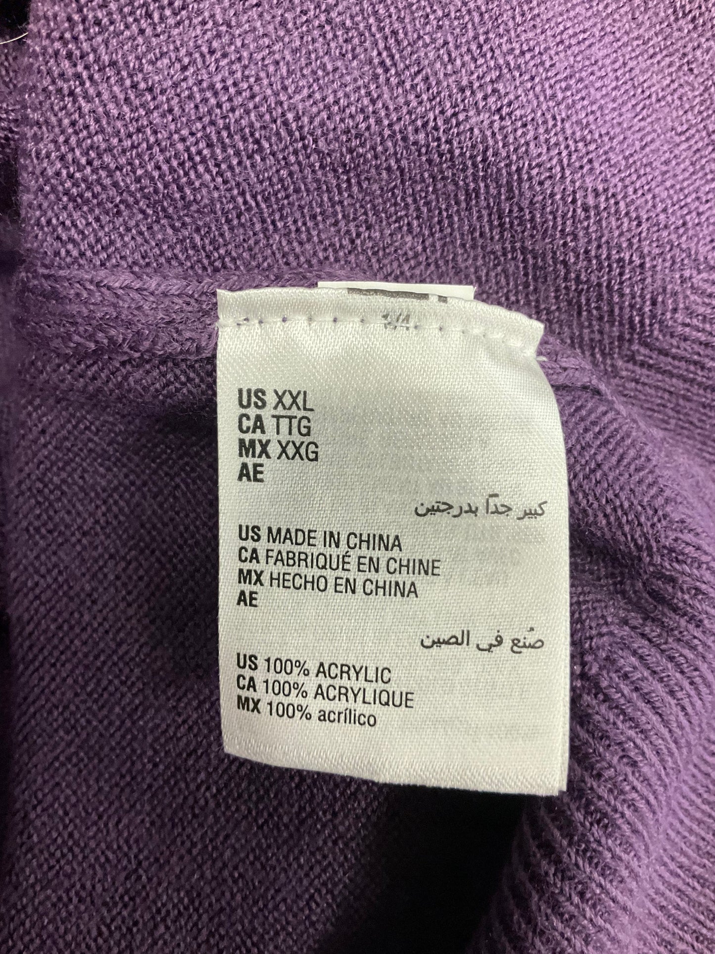 Purple Sweater Karen Scott, Size Xxl