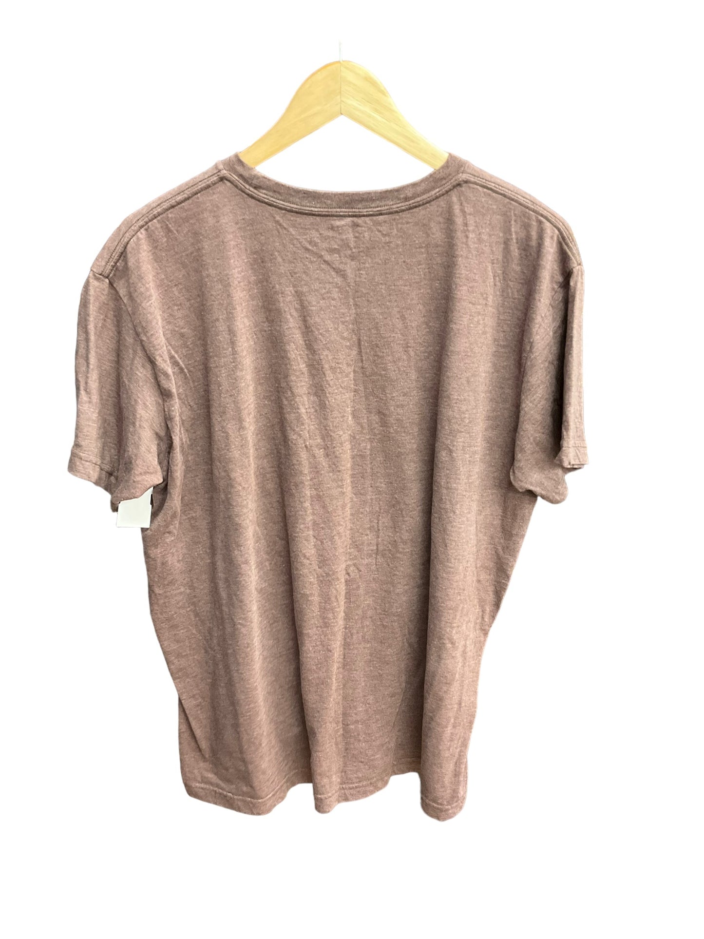 Brown Top Short Sleeve Basic Clothes Mentor, Size Xl