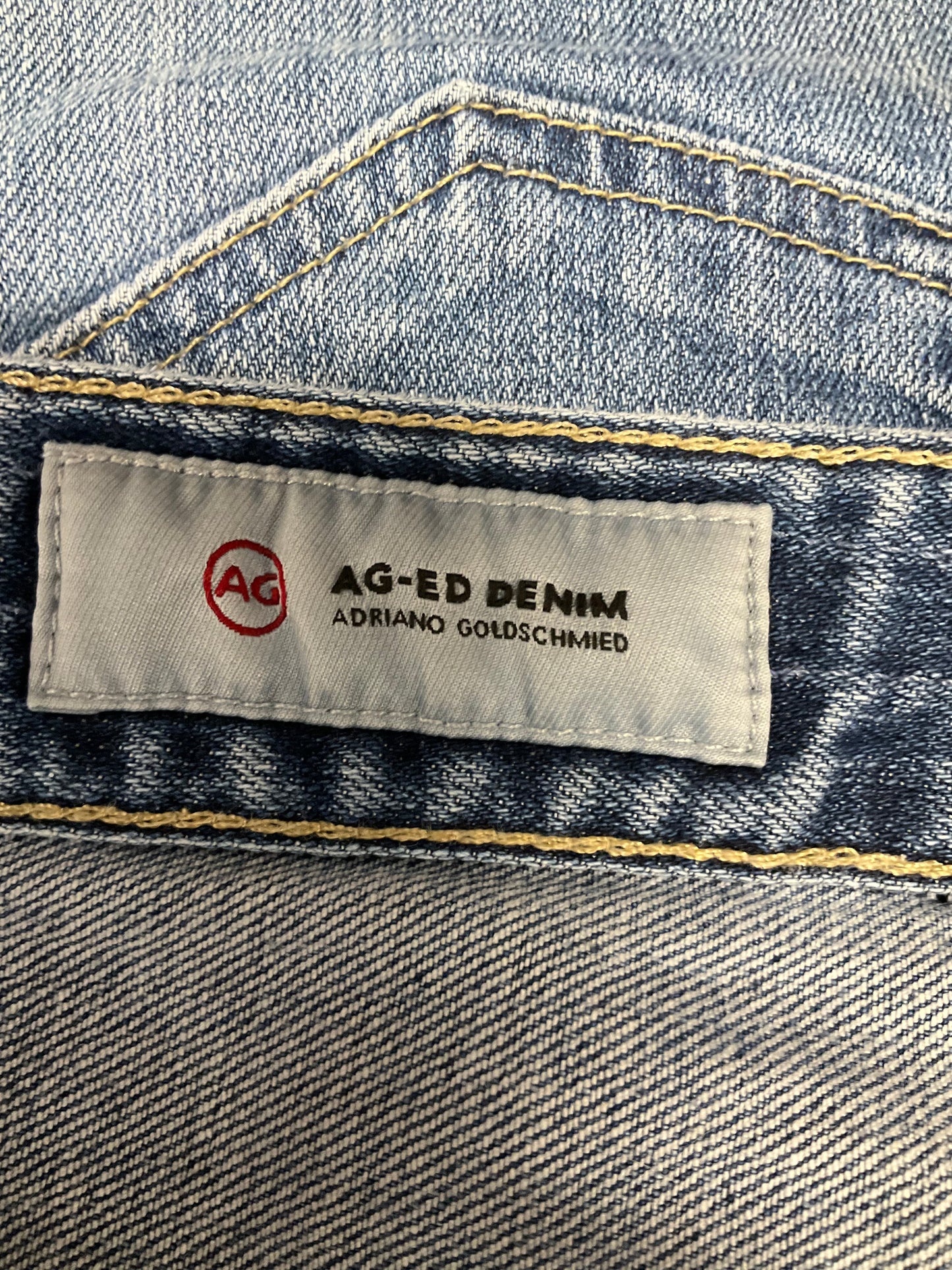 Blue Denim Jeans Straight Adriano Goldschmied, Size 6