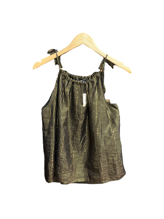 Black & Gold Top Sleeveless Madewell, Size Xs