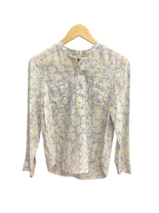 Floral Print Top Long Sleeve Rebecca Taylor, Size Xs