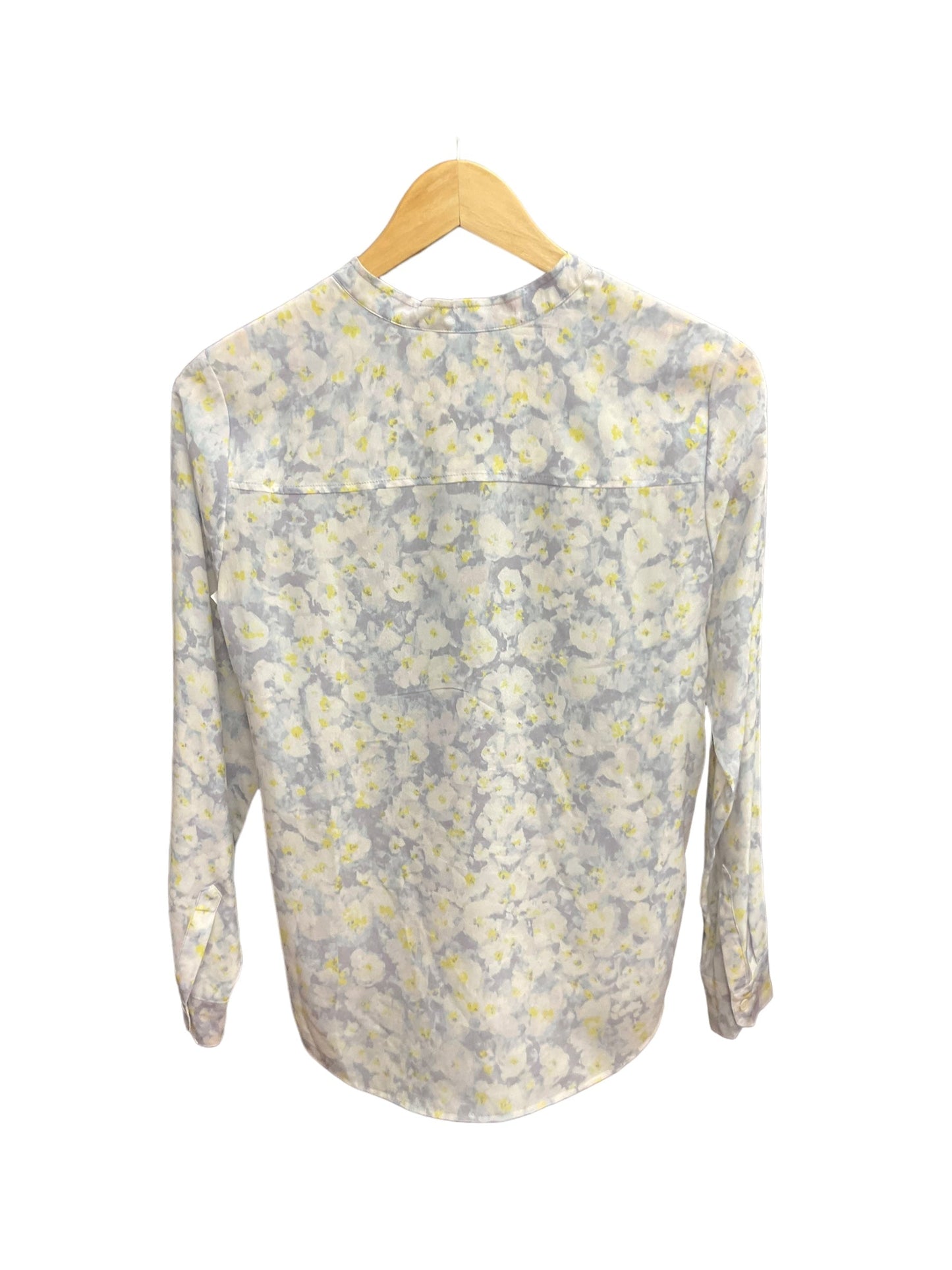 Floral Print Top Long Sleeve Rebecca Taylor, Size Xs