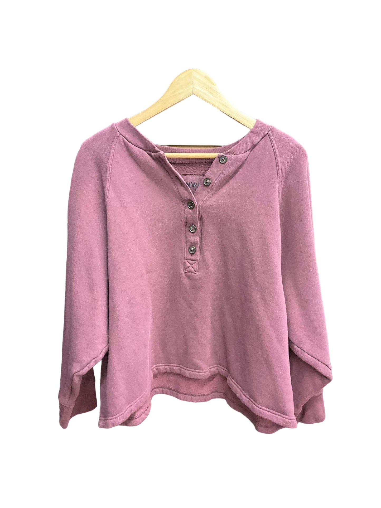 Purple Top Long Sleeve Madewell, Size L