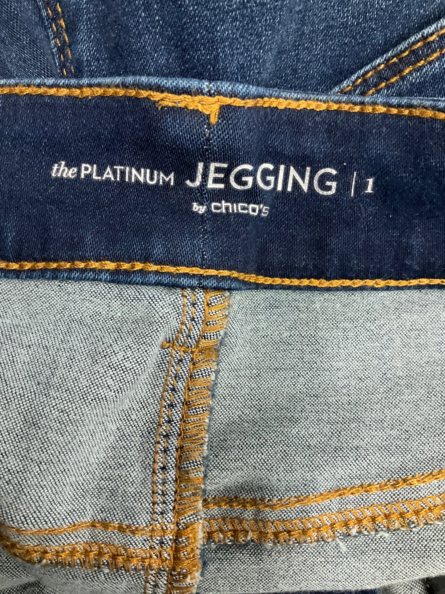 Blue Denim Jeans Jeggings Chicos, Size 8