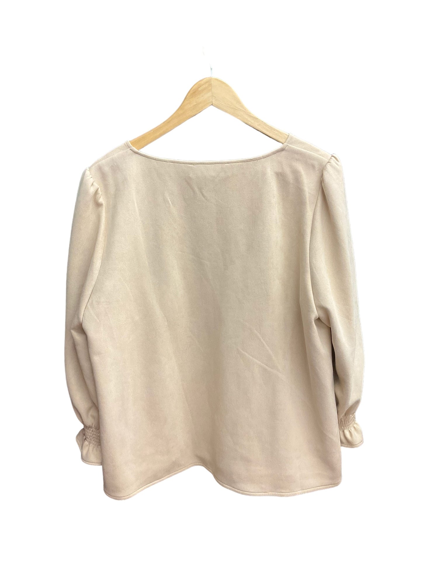 Beige Top Long Sleeve Tuckernuck, Size Xl