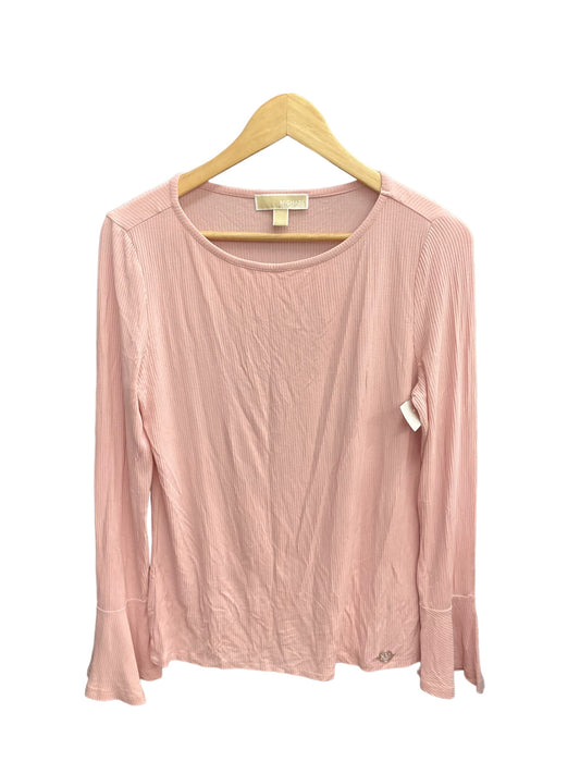 Pink Top Long Sleeve Michael By Michael Kors, Size L