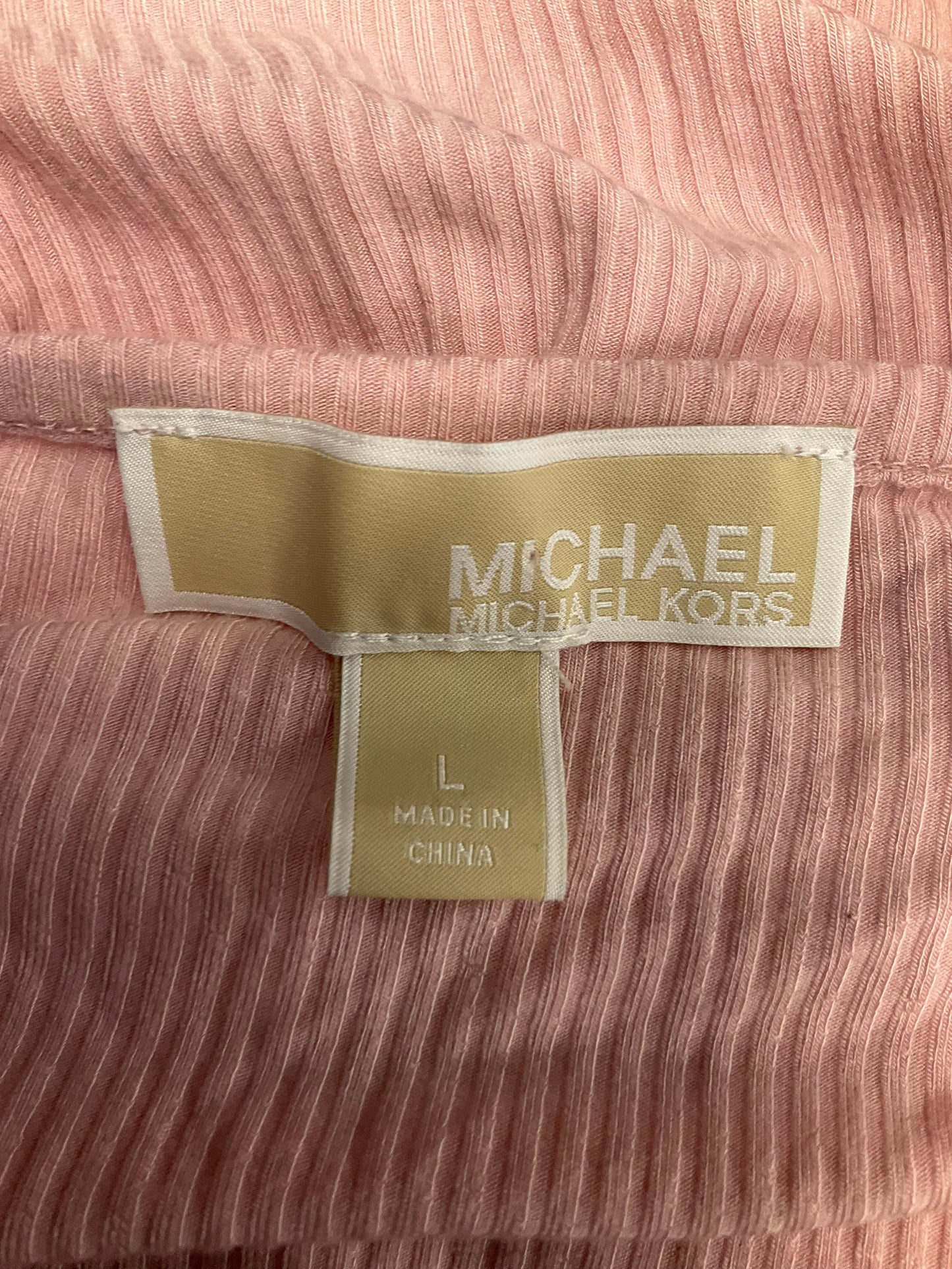 Pink Top Long Sleeve Michael By Michael Kors, Size L
