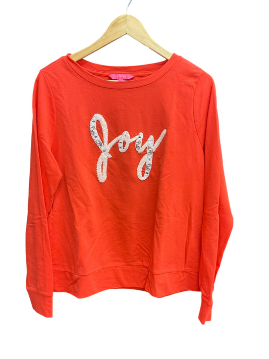 Top Long Sleeve By Lilly Pulitzer In Coral, Size: L