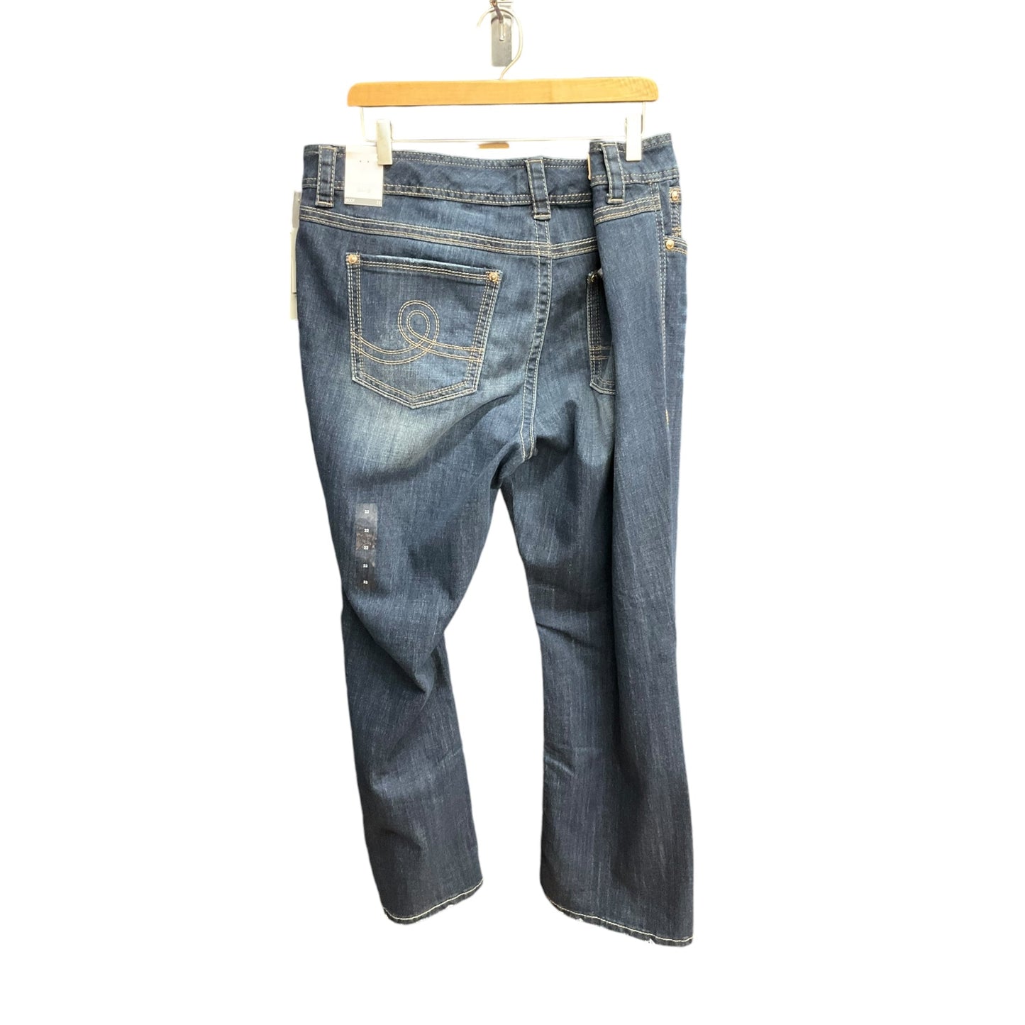 Jeans Boot Cut By Seven 7 In Blue Denim, Size: 22