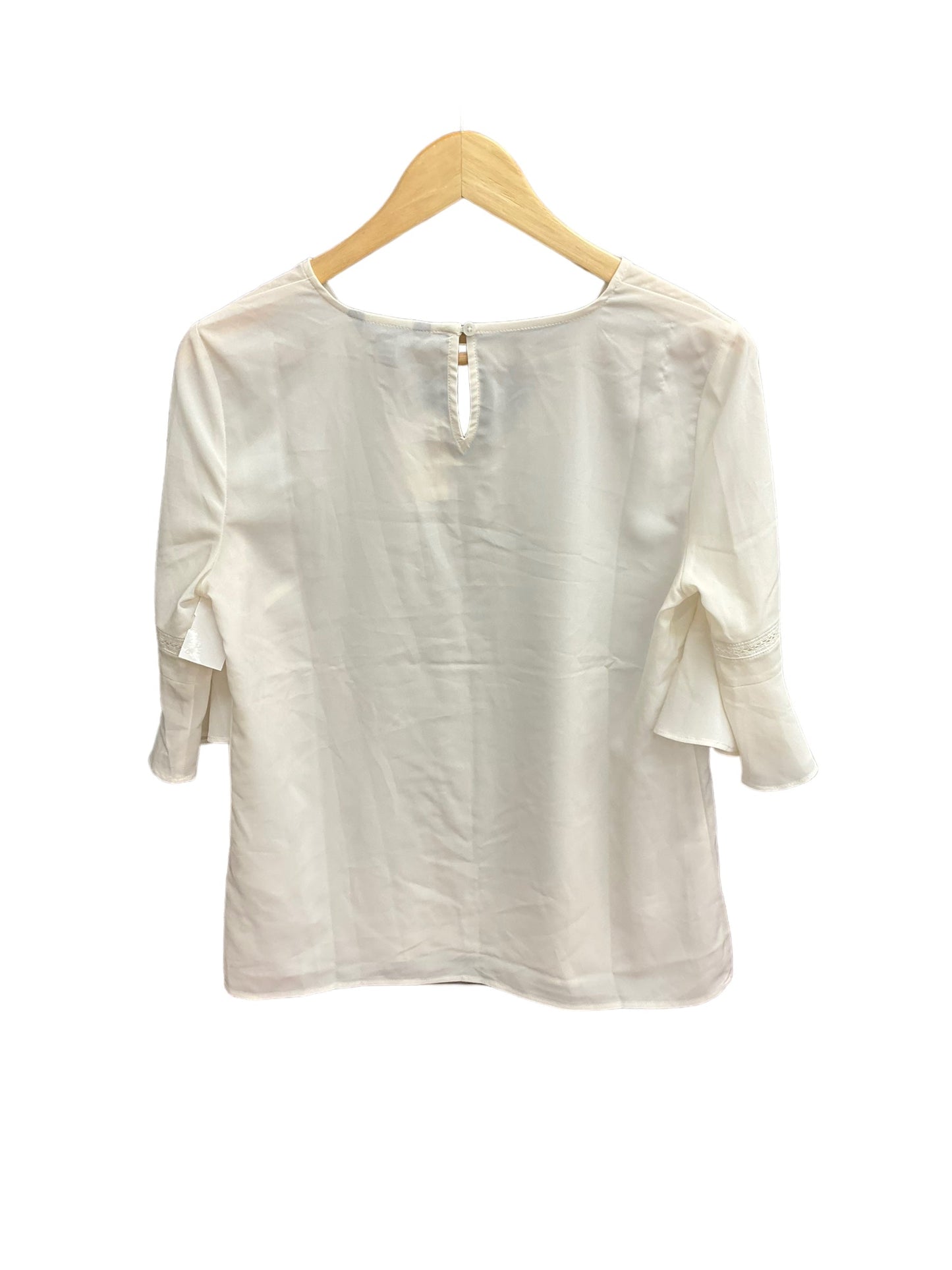 Ivory Top Short Sleeve Banana Republic O, Size S