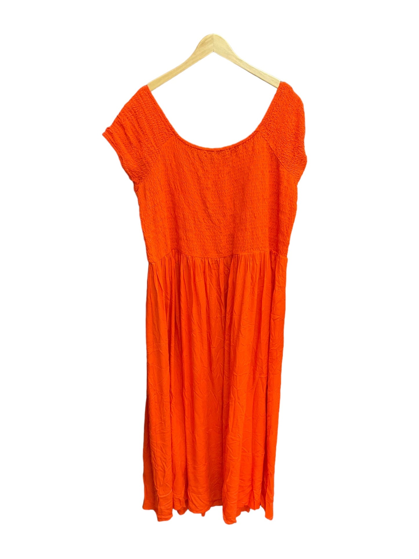 Orange Dress Casual Maxi Clothes Mentor, Size 4x