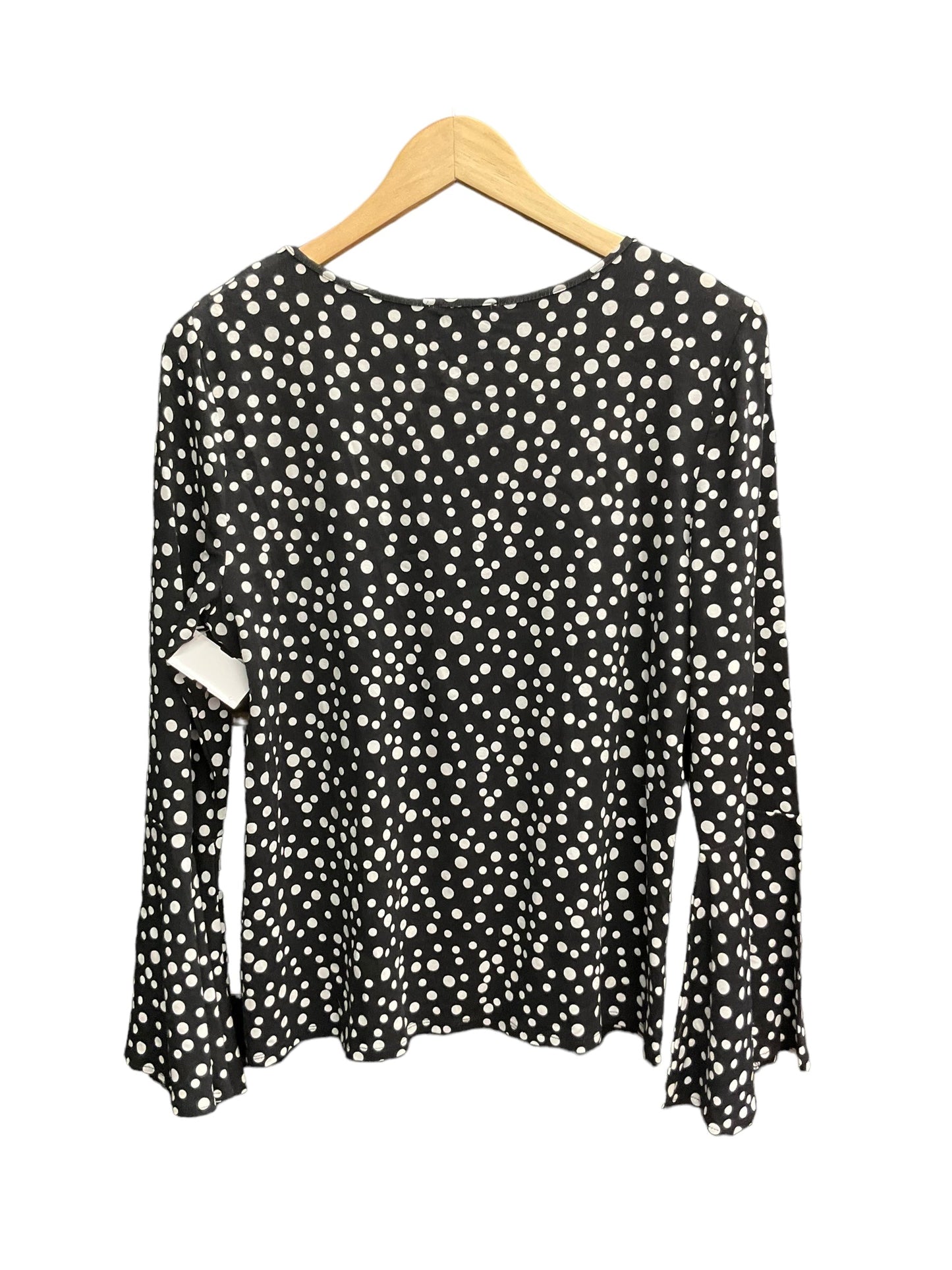 Polkadot Pattern Top Long Sleeve Adrianna Papell, Size L