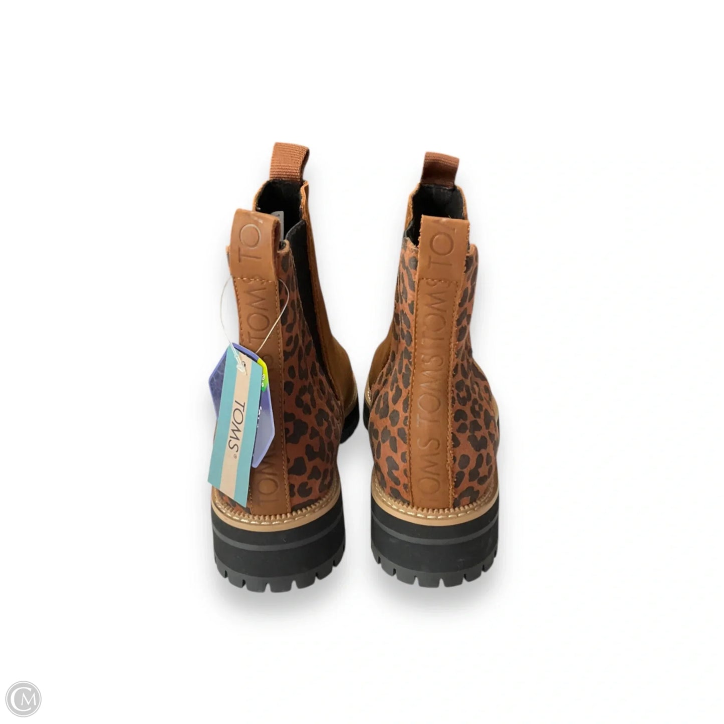 Boots Ankle Flats By Toms In Animal Print, Size: 9.5