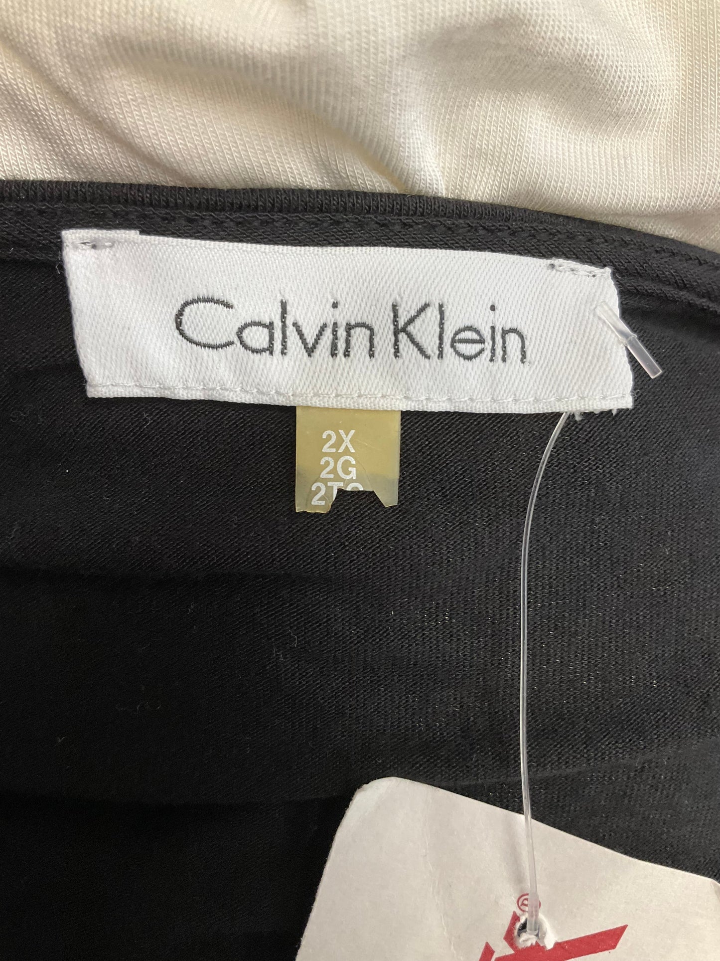 Black & White Top 3/4 Sleeve Calvin Klein, Size 2x