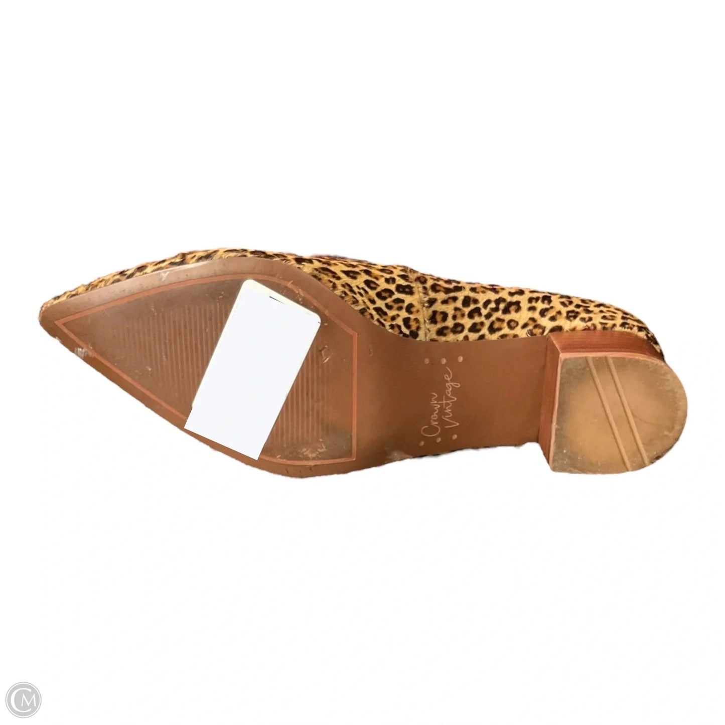 Shoes Heels Block By Crown Vintage In Animal Print, Size: 7.5