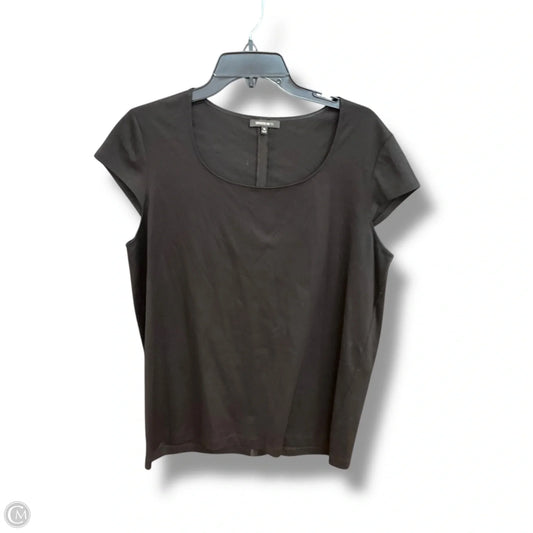 Top Short Sleeve Designer By Lafayette 148 In Black, Size: Xl