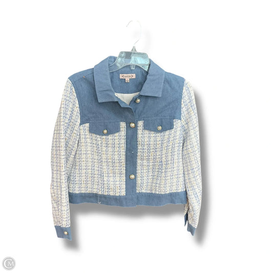 Blazer By Nanette Lepore In Blue & White, Size: S