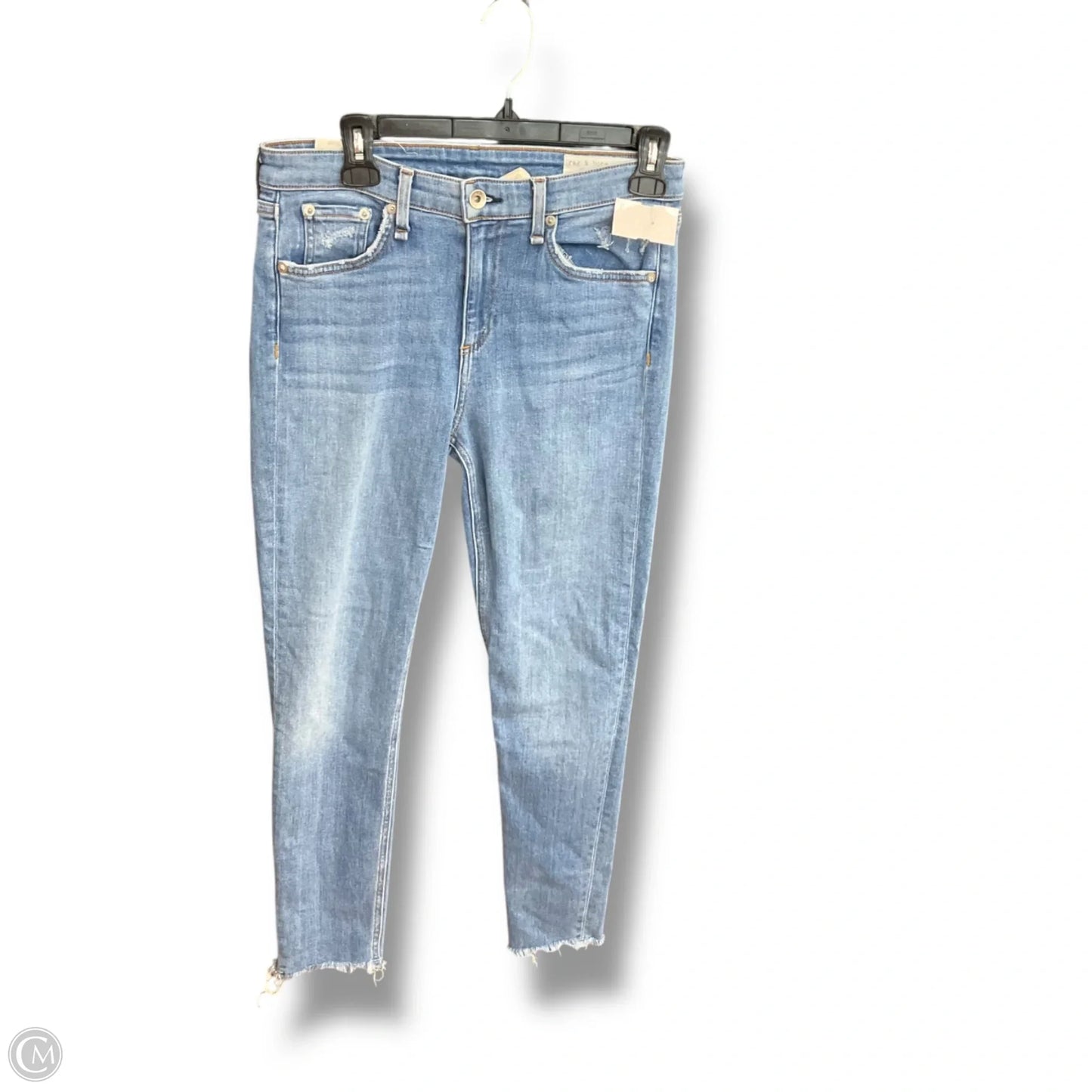 Jeans Skinny By Rag And Bone In Blue Denim, Size: 8