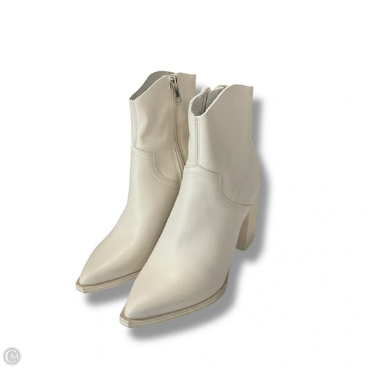 Boots Ankle Heels By Steve Madden In Cream, Size: 6