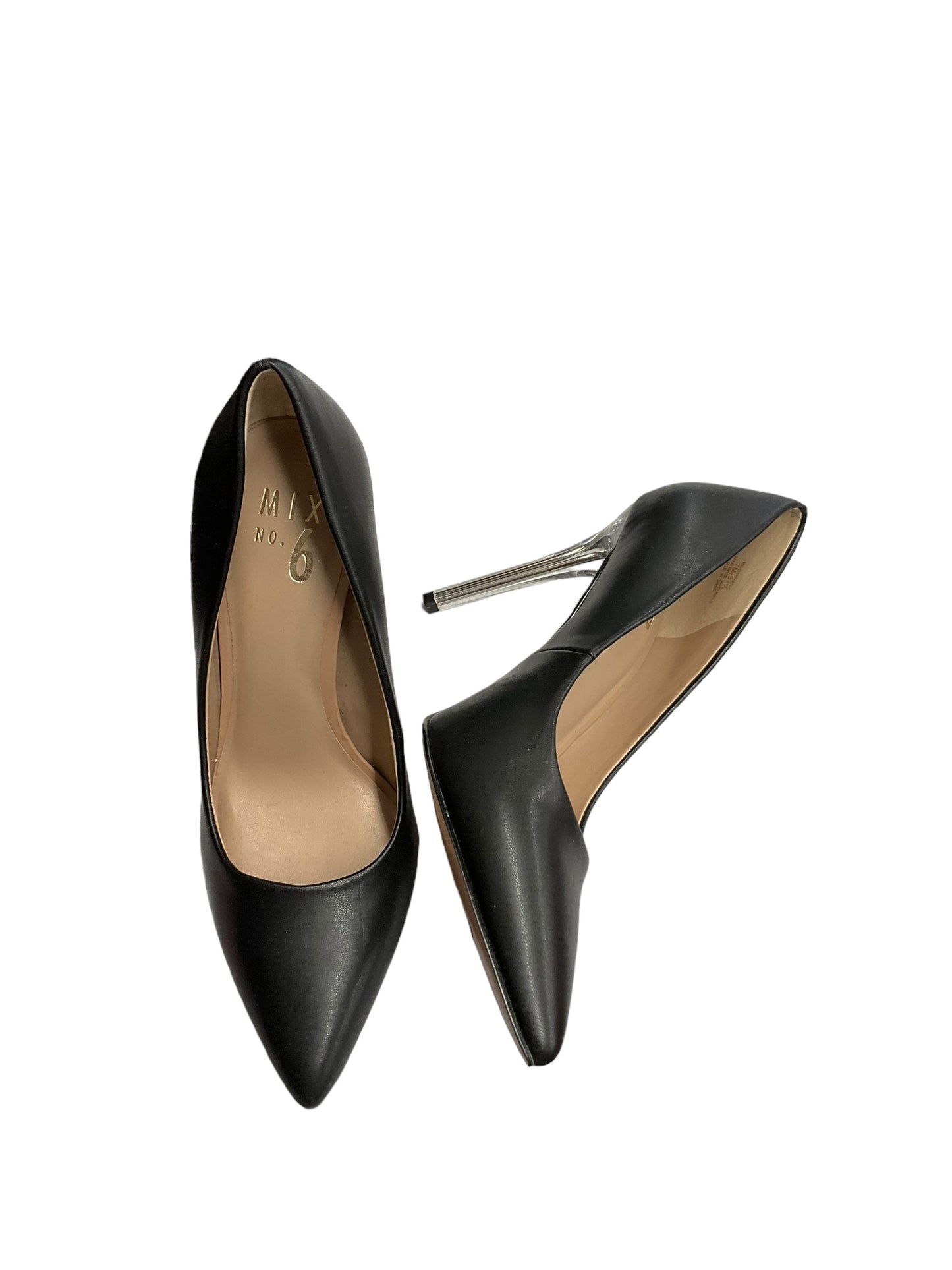 Black & Silver Shoes Heels Stiletto Mix No 6, Size 7