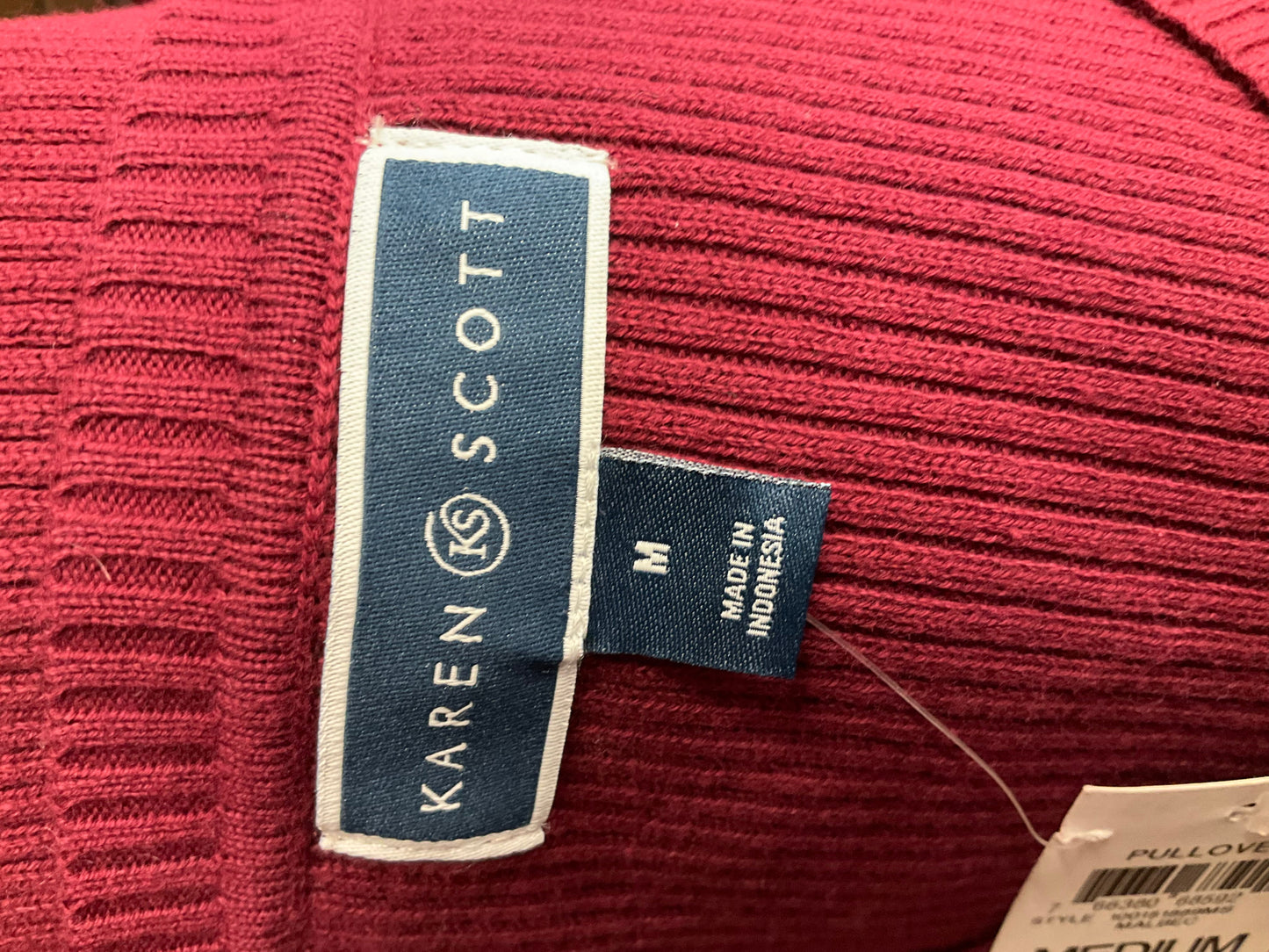 Red Sweater Karen Scott, Size M