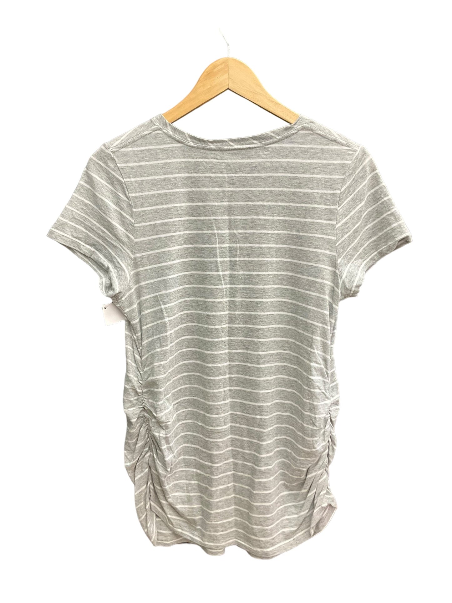 Striped Pattern Top Short Sleeve Basic Isabel Maternity, Size Xl