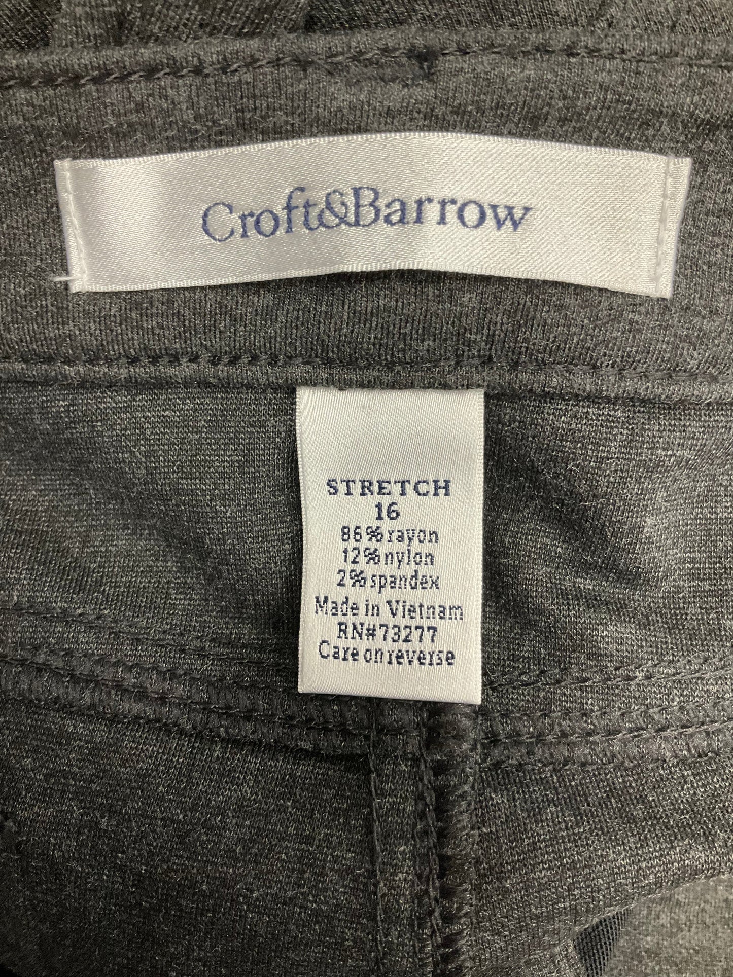 Grey Pants Chinos & Khakis Croft And Barrow, Size 16