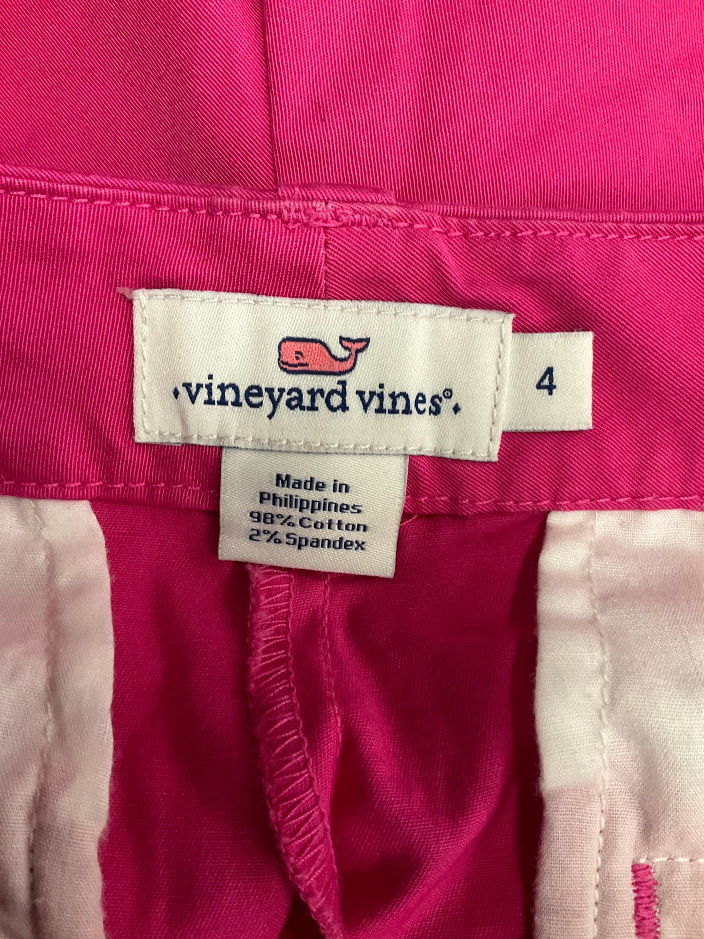 Pink Shorts Vineyard Vines, Size 4