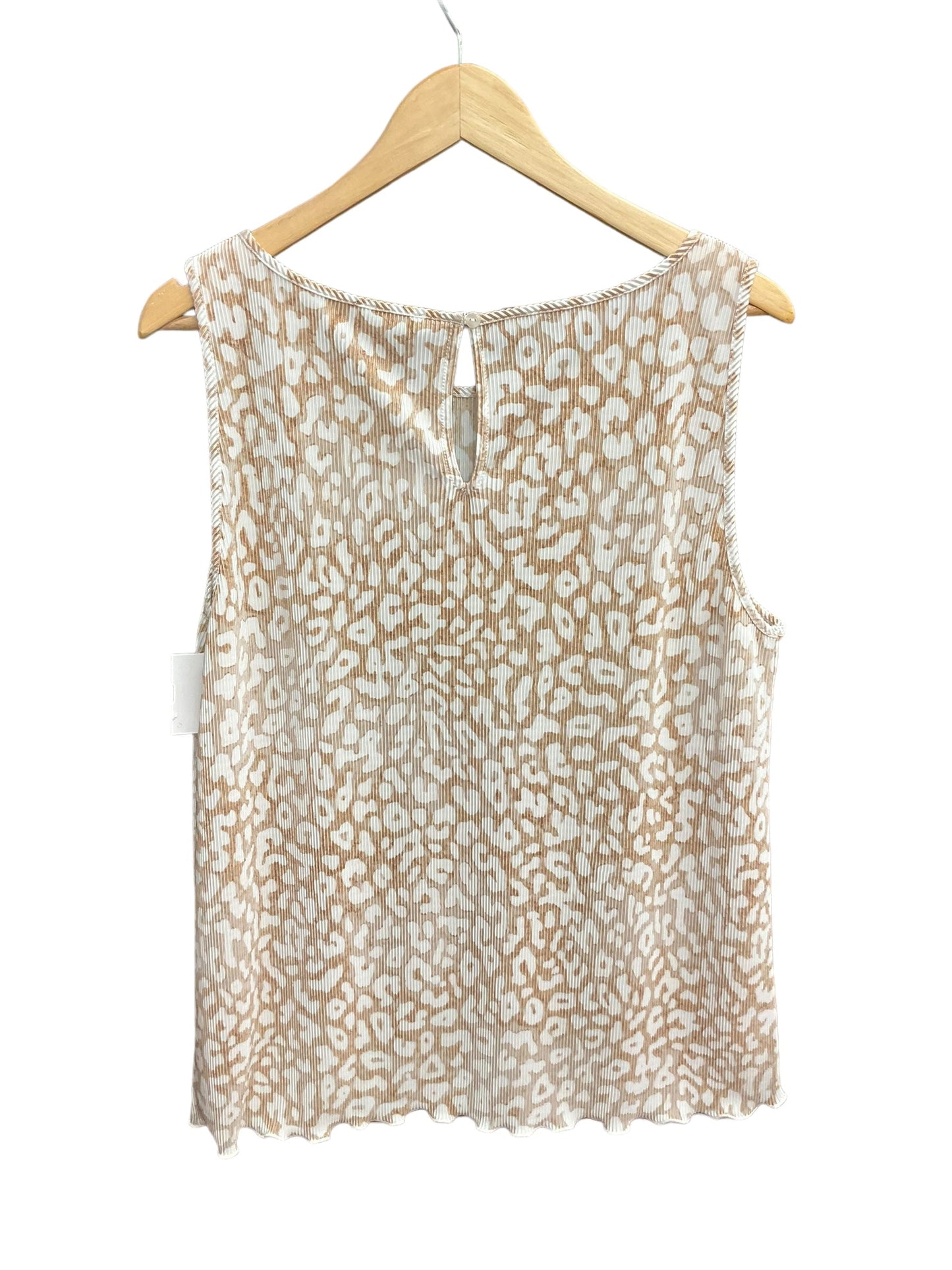 Animal Print Top Sleeveless Ann Taylor, Size Xl