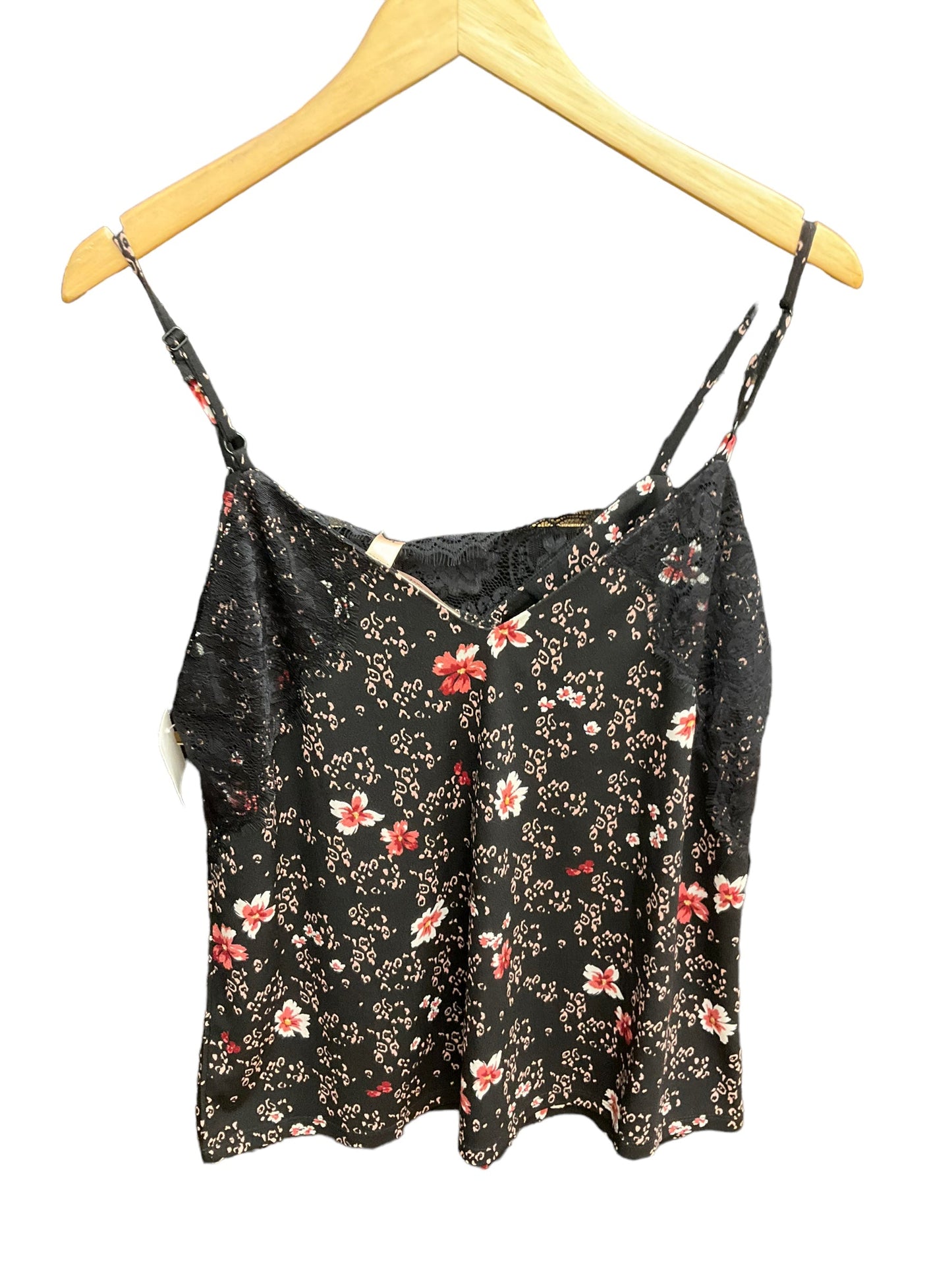 Floral Print Top Sleeveless Clothes Mentor, Size M
