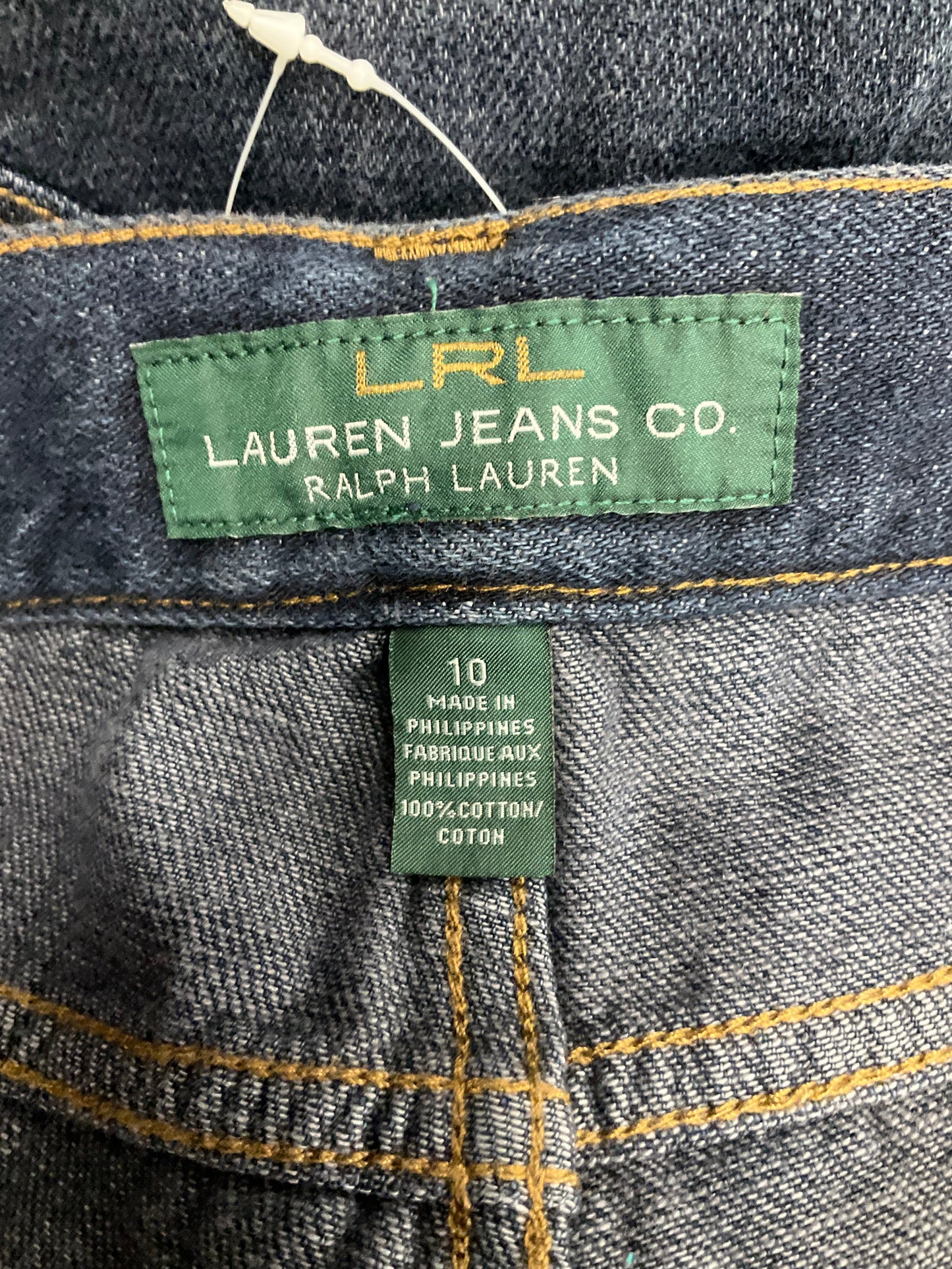 Blue Denim Jeans Cropped Ralph Lauren, Size 10