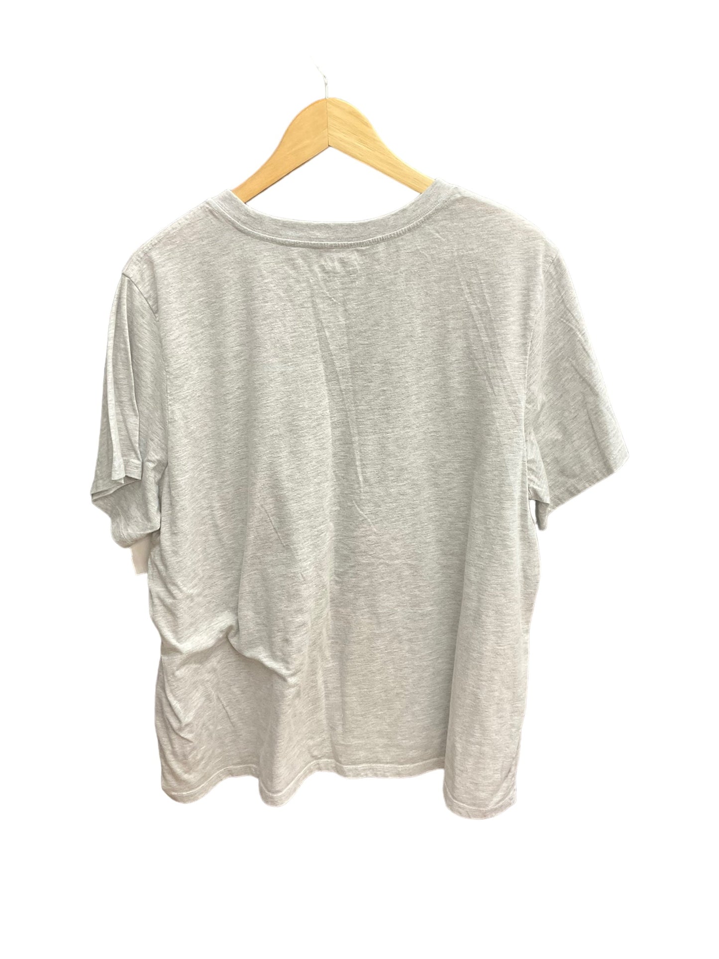 Grey Top Short Sleeve Basic Clothes Mentor, Size 3x