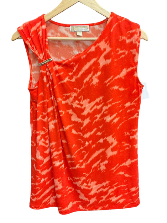 Top Sleeveless By Michael Kors In Orange, Size: M