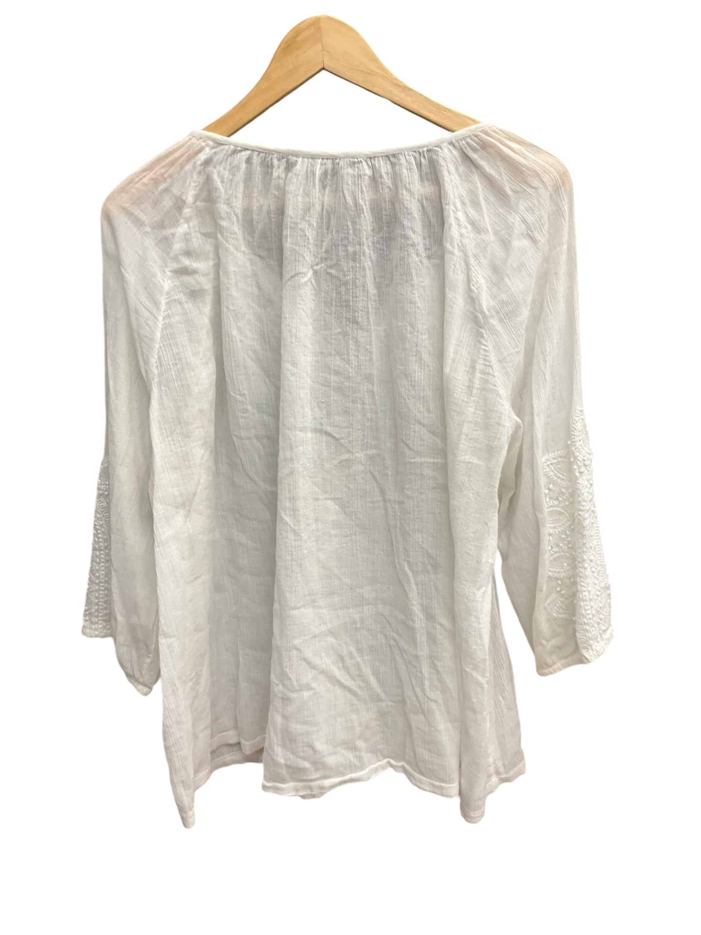 Top 3/4 Sleeve By Tommy Bahama In White, Size: Xl