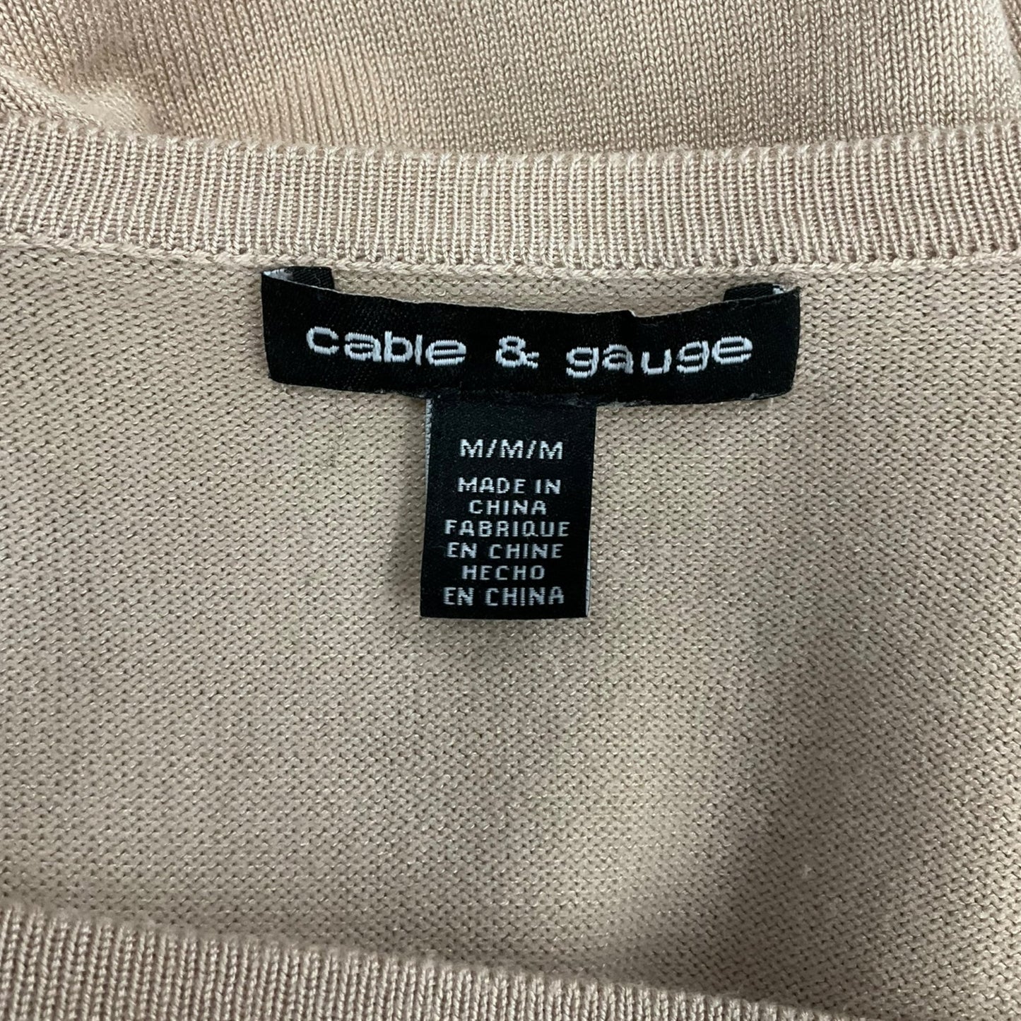 Sweater By Cable And Gauge In Tan, Size: M