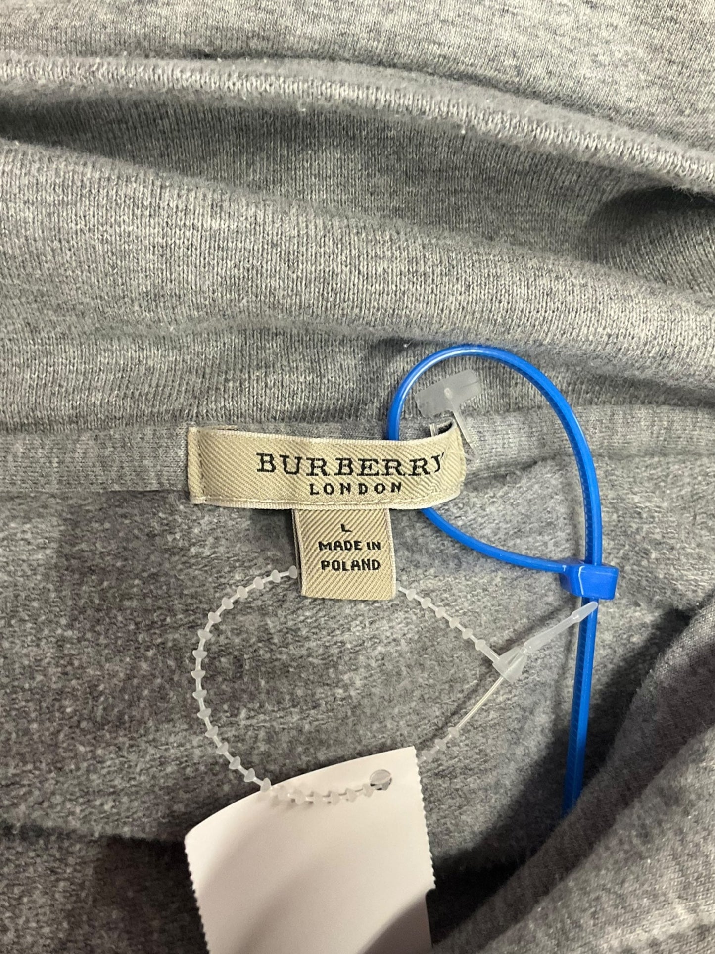 Jacket Luxury Designer By Burberry In Grey, Size: L